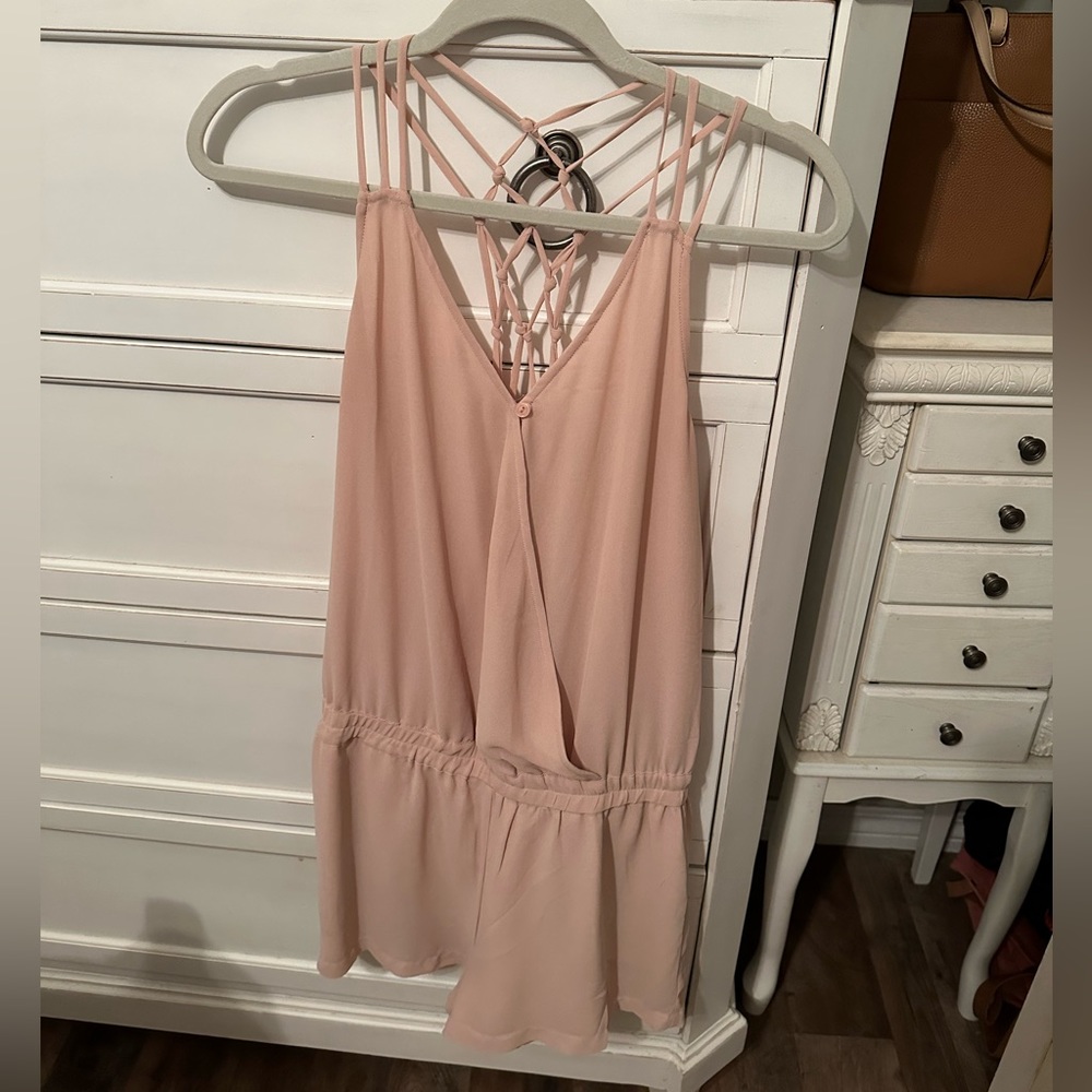Naked Zebra tan romper